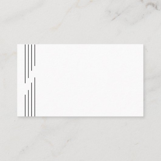 Simple Cart Silhouette White Golf Instructor Visitekaartje (Achterkant)