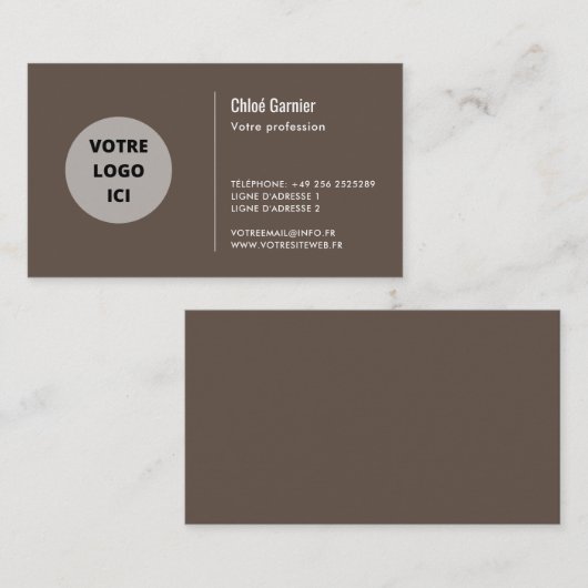 Simple Carte de visite Visitekaartje (Voorkant / Achterkant)