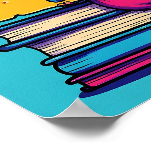 Simple Cartoon Coloring Page: Mirthful Mouse Poster (Hoek)