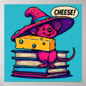 Simple Cartoon Coloring Page: Mirthful Mouse Poster (Voorkant)