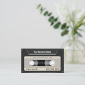 Simple Cassettebandje DJ Visitekaartje (Staand voorkant)