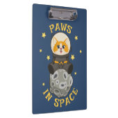 Simple Cat in space Astronaut Cosmic animal Moon Klembord (Rechts)