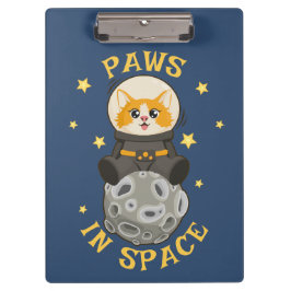 Simple Cat in space Astronaut Cosmic animal Moon Klembord