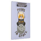Simple Cat in space Astronaut Cosmic animal Moon Klembord (Rechts)