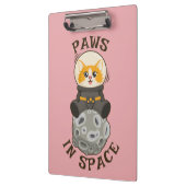 Simple Cat in space Astronaut Cosmic animal Moon Klembord (Links)