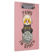 Simple Cat in space Astronaut Cosmic animal Moon Klembord (Rechts)
