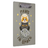 Simple Cat in space Astronaut Cosmic animal Moon Klembord (Rechts)