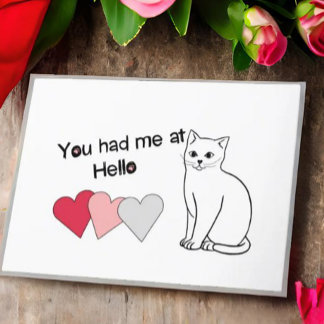 Simple Cat Valentijn Kaart