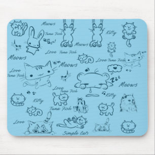 Simple Cats Mousepad Muismat