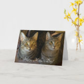 Simple Cats Photo Moederdag Kaart (Gele Bloem)