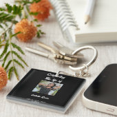 Simple Celebration of Life Funeral Memorial Photo Sleutelhanger (Voorkant Rechts)