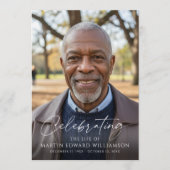 Simple Celebration of Life Photo Funeral Program Programmakaart (Voorkant)