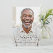 Simple Celebration of Life Photo Funeral Program Programmakaart (Staand voorkant)