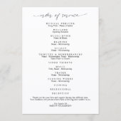 Simple Celebration of Life Photo Funeral Program Programmakaart (Achterkant)