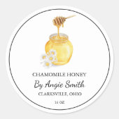 Simple Chamomile Infused Honey Label (Voorkant)