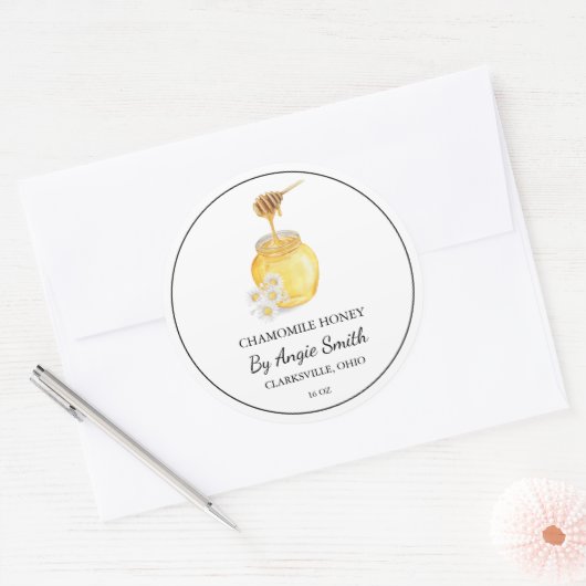 Simple Chamomile Infused Honey Label (Envelop)