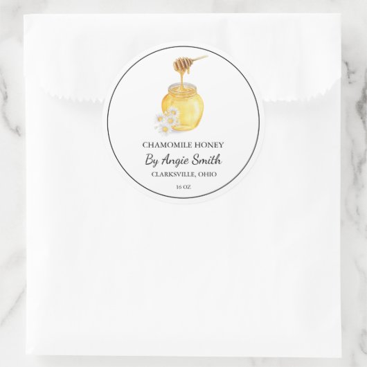 Simple Chamomile Infused Honey Label (Tas)