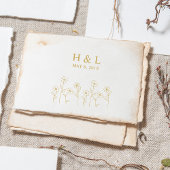 Simple Charming Initials Delicate Wildflowers  Rubberstempel