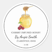 Simple Cherry Infused Honey Label (Voorkant)
