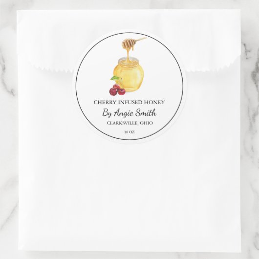 Simple Cherry Infused Honey Label (Tas)