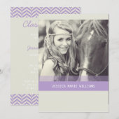 Simple Chevron-Afstuderen | Paars Kaart (Voorkant / Achterkant)