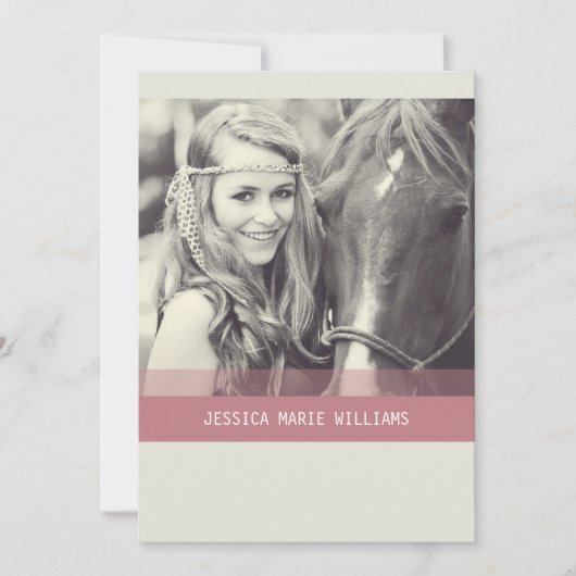 Simple Chevron-Afstuderen | Rood Kaart (Voorkant)