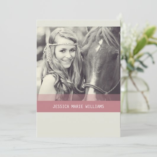 Simple Chevron-Afstuderen | Rood Kaart (Staand voorkant)