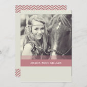 Simple Chevron-Afstuderen | Rood Kaart (Voorkant / Achterkant)