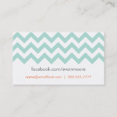 Simple Chevron Interior Design Visitekaartje Blauw (Achterkant)