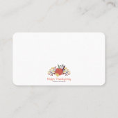 Simple Chic Autumn Pumpkins Thanksgiving Plaatskaartje (Achterkant)