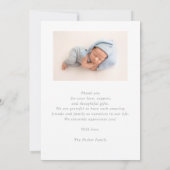 Simple Chic Baby Photo Announcement Card Kaart (Achterkant)
