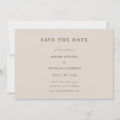 Simple Chic Blush Fall Weddenfoto Save the Date Kaart (Achterkant)