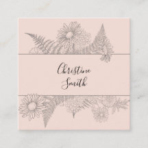 Simple Chic Blush Pink Floral Daisy Beauty