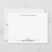 Simple Chic Calligraphy Stationery Notitiekaartje (Voorkant)