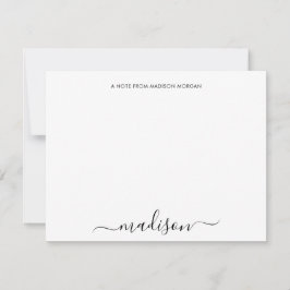 Simple Chic Calligraphy Stationery Notitiekaartje