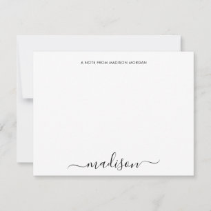Simple Chic Calligraphy Stationery Notitiekaartje