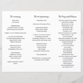 Simple Chic Calligraphy Wedding Ceremony Program (Achterkant)