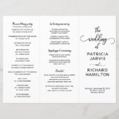 Simple Chic Calligraphy Wedding Ceremony Program (Voorkant)