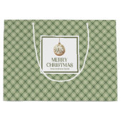 Simple Chic Christmas Gift Bag Soft Pastel Minimal Groot Cadeauzakje (Voorkant)