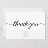 SImple Chic Client appreciation business logo Kaart (Voorkant)