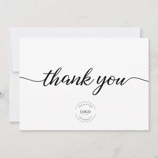 SImple Chic Client appreciation business logo Kaart (Voorkant)