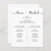 Simple Chic Custom Entourage list bruiloft (Voorkant / Achterkant)