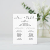 Simple Chic Custom Entourage list bruiloft (Staand voorkant)