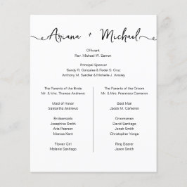 Simple Chic Custom Entourage list bruiloft