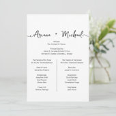 Simple Chic Custom Entourage list bruiloft Kaart (Staand voorkant)