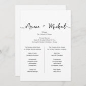 Simple Chic Custom Entourage list bruiloft Kaart (Voorkant / Achterkant)