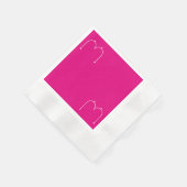 Simple Chic Custom Monogramed Paper Napkins Pink Servetten (Hoek)