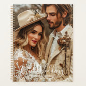 Simple Chic Elegant Calligraphy Photo Wedding Planner (Voorkant)