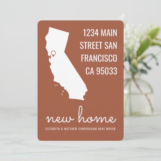 Simple Chic en Fun New Home Notice Kaart (Staand voorkant)