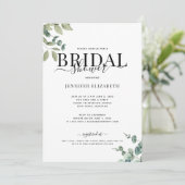 Simple Chic Eucalyptus Vrijgezellenfeest Kaart (Staand voorkant)